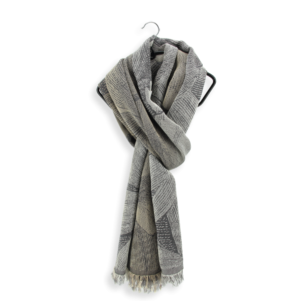 Made-in-France-beige-gray-100% natural- women’s-stole-Dream