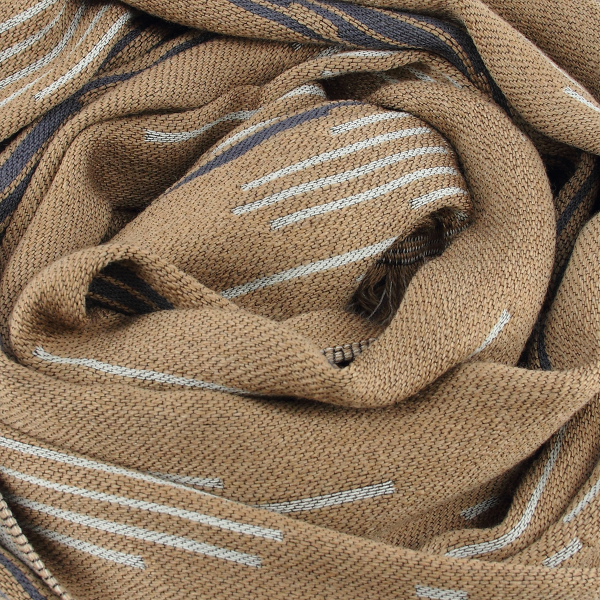 Beige-Merino wool-rayon-men’s-scarf-Neon