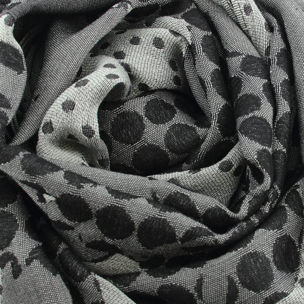 Black and white--cotton-silk-wool-women's-oversize-stole-Montreal