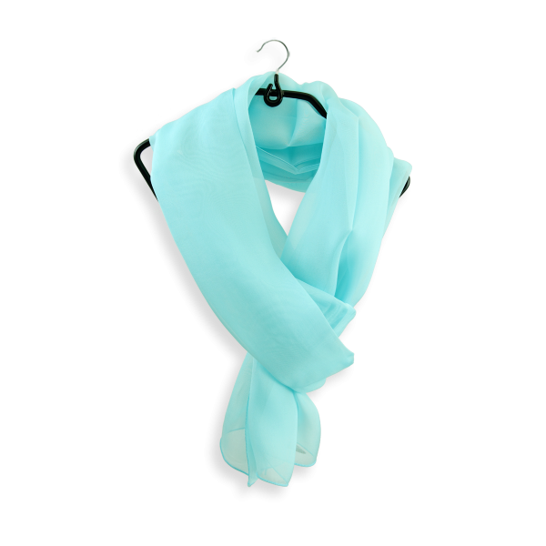 Woman-scarf-plain-silk-aqua-blue-803A