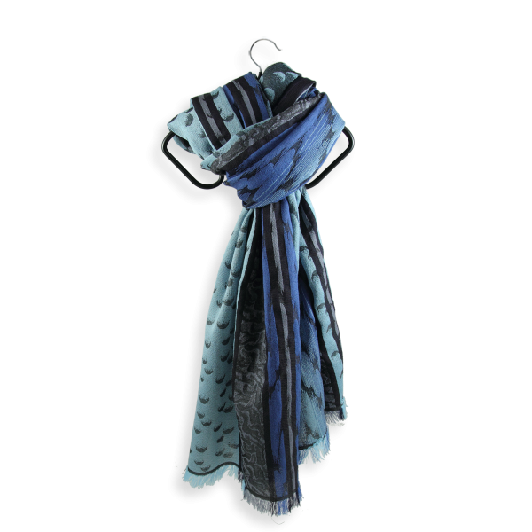 Blue-sky-merino wool-silk-men’s-scarf-Atome