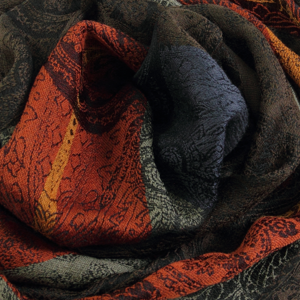 Rust-brown-silk-wool-women's-scarf-Victoria