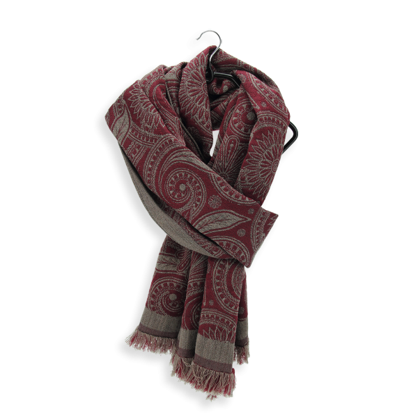 Tradi-drak red-silk-wool-men’s-scarf