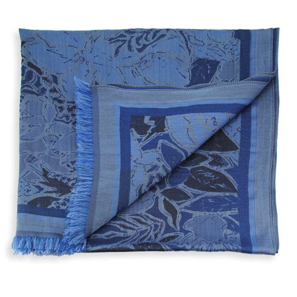 Denim blue-cotton-silk-wool-women’s-stole-Juliette