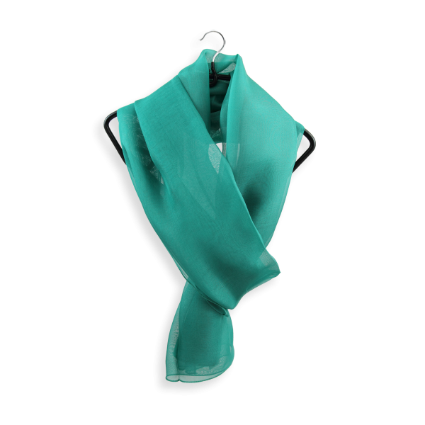 Green-emerald-silk-wedding-women's-airy scarf