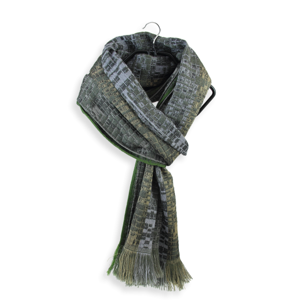 Gray-khaki-rayon-Merino wool-men’s-scarf-Janeiro