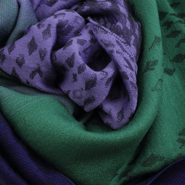 Violet-green-rayon-wool-women’s-stole-Delice