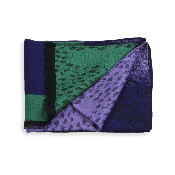 Violet-green-rayon-wool-women’s-stole-Delice