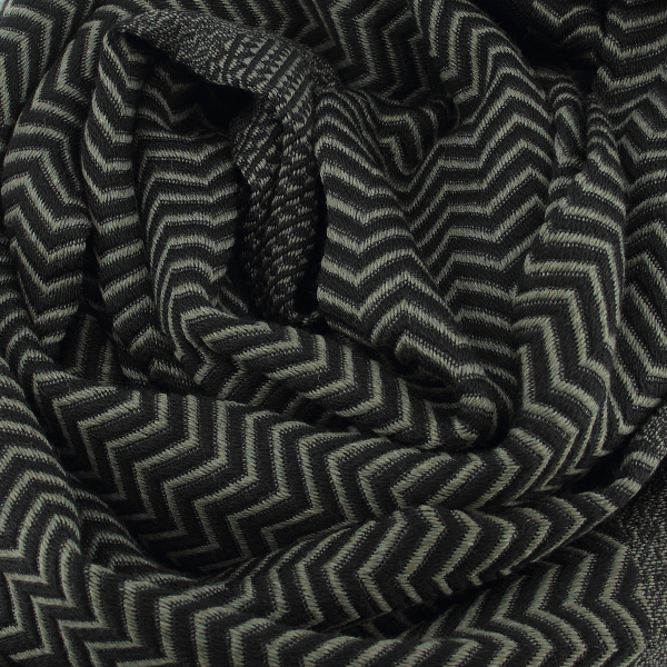 Khaki-black-merino-wool-silk-men's-scarf-Sporty