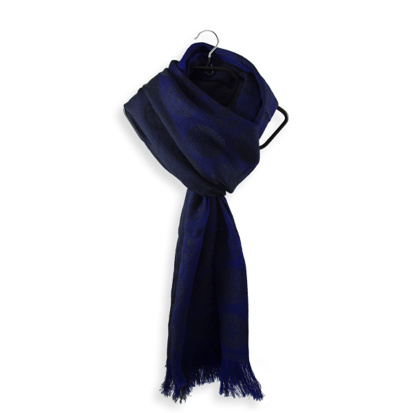 Chrono-blue-rayon-wool-men’s-scarf