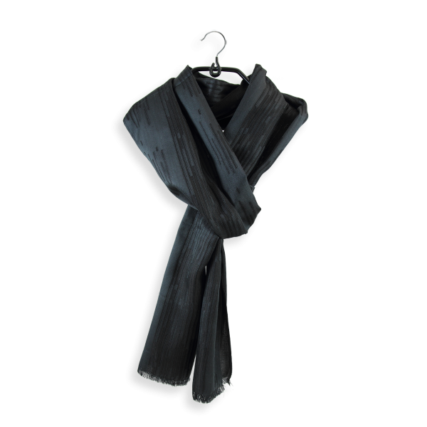 Men's-silk-scarf-dark grey-made-in-France-Vincent