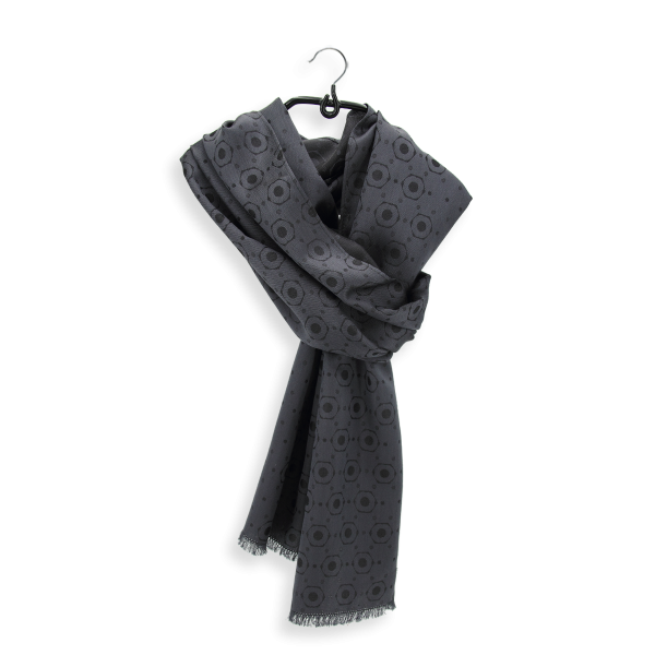 Grey-silk-men's-scarf-Denis-made-in-France