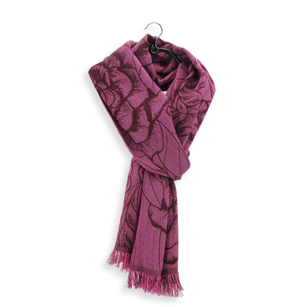 Pink-cotton-silk-cashmere-women’s-stole-Ronsard
