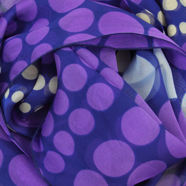 polka dot-printed-purple-blue-women's-silk-scarf