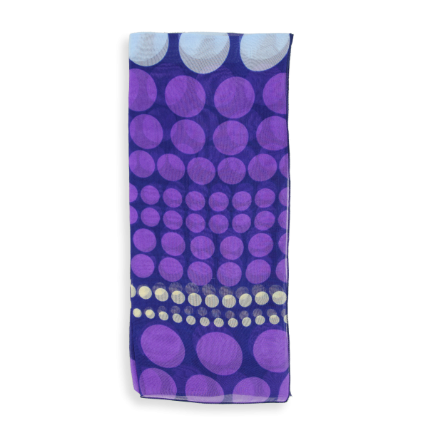 polka dot-printed-purple-blue-women's-silk-scarf