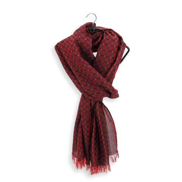 cashmere-coton-silk-man's-scarf-red-Manchester