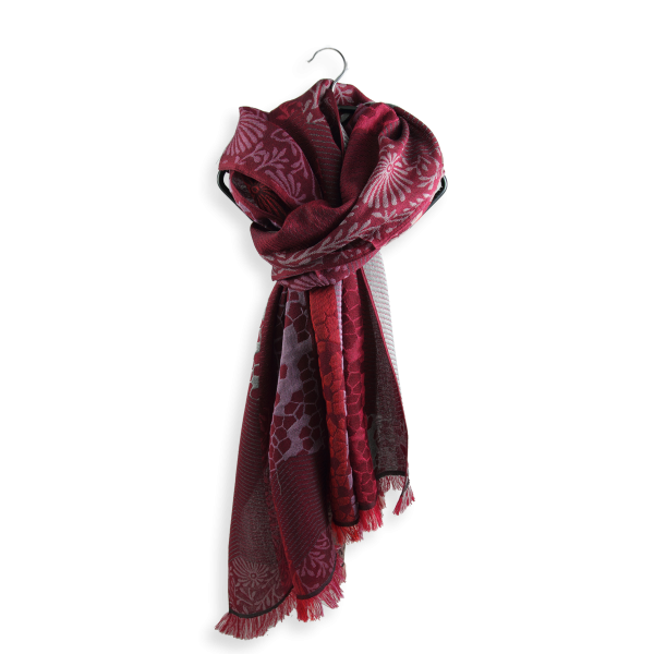 Red-100% natural-women’s-scarf-Charme