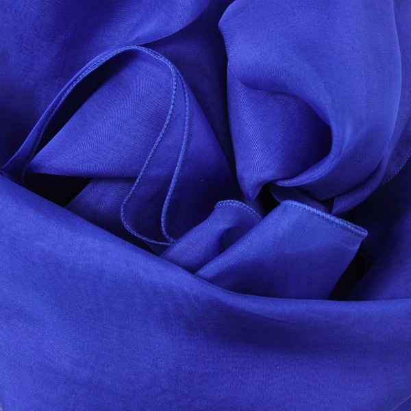Stole-Silk-chiffon-made-in-france-Royale-Blue