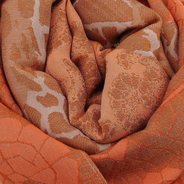 Lotus-rust-coral-silk-cotton-rayon-women’s-scarf