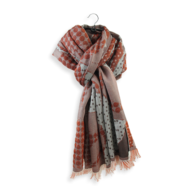 Montreal-ginger-red-cotton-silk-wool-women’s-stole