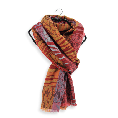 SHAWL WRAP COTTON MADE IN USA $34.99 SALE FLUXUS NOMAD SCARF in WISTERIA 