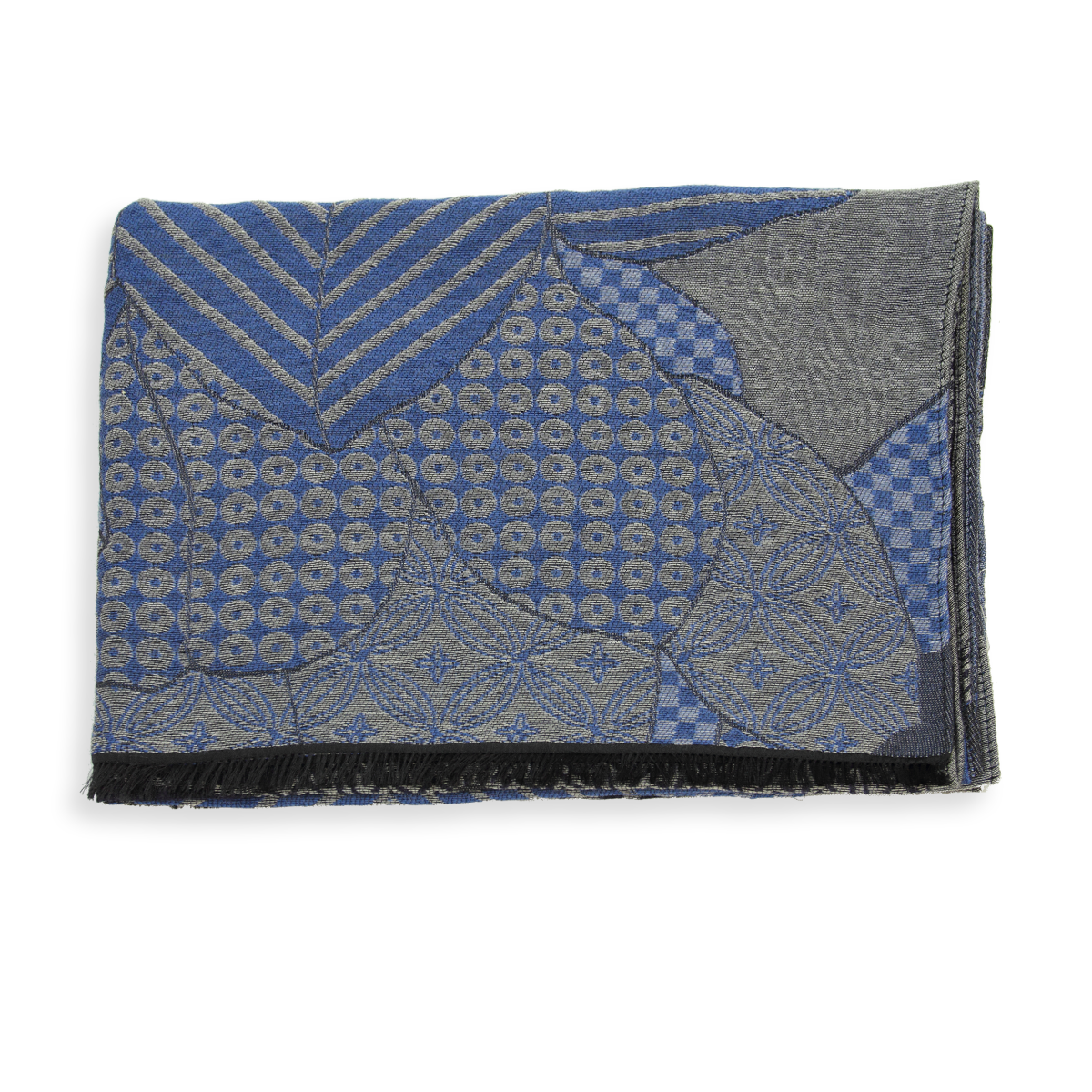 Wool stole man and woman in natural materials | art deco style