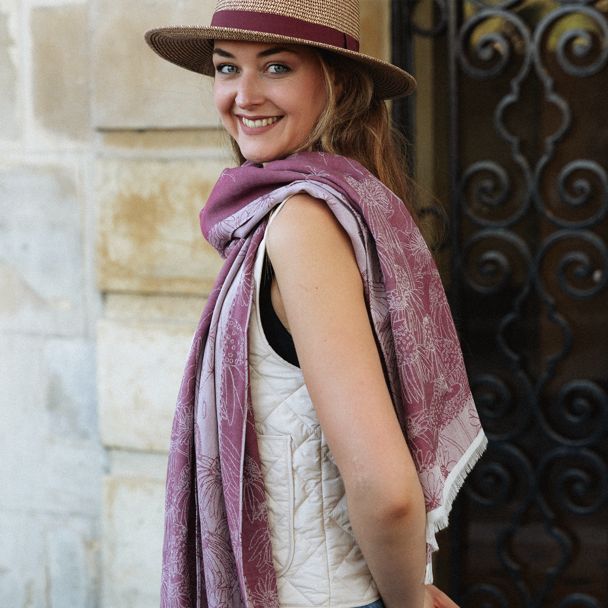小物 Mid-Century French Cotton Scarf Very beautiful organic cotton women's stole | Remarkable quality