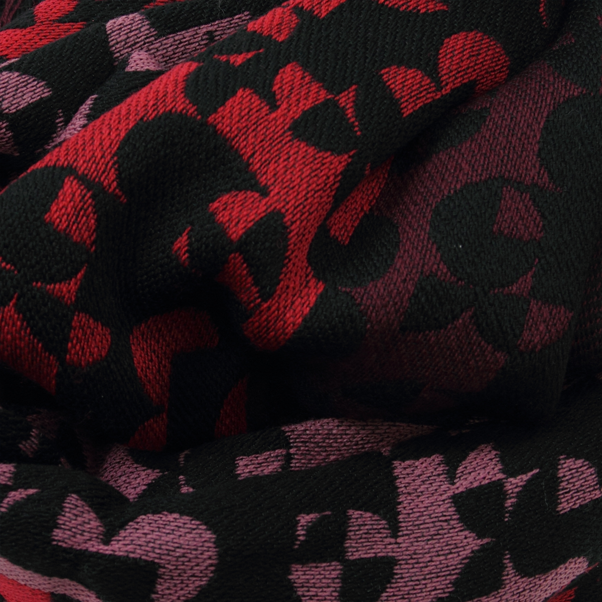 Boiled Wool Scarf, Soft Red